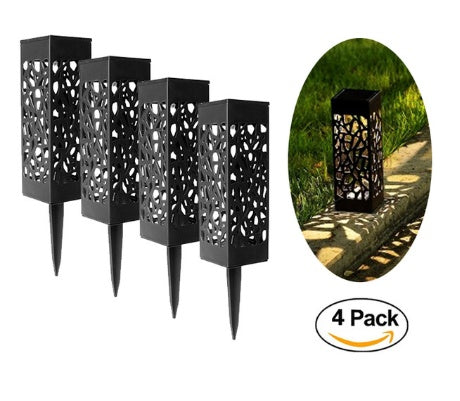 Solar LED Garden Pathway Stake Lights – Warm & White Options