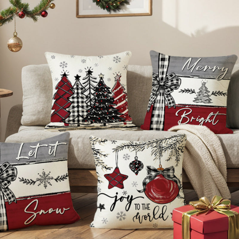 Christmas Cushion Covers – Festive Printed Designs, 45 × 45cm