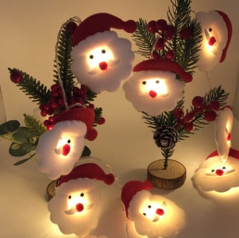 Plush Snowman LED String Lights – Warm White, Battery or USB