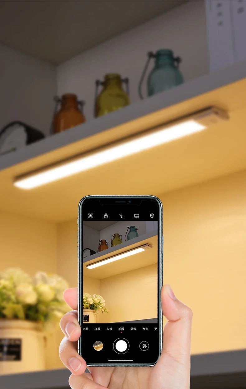 Wireless Rechargeable Motion Sensor Cabinet Light – USB LED Bar
