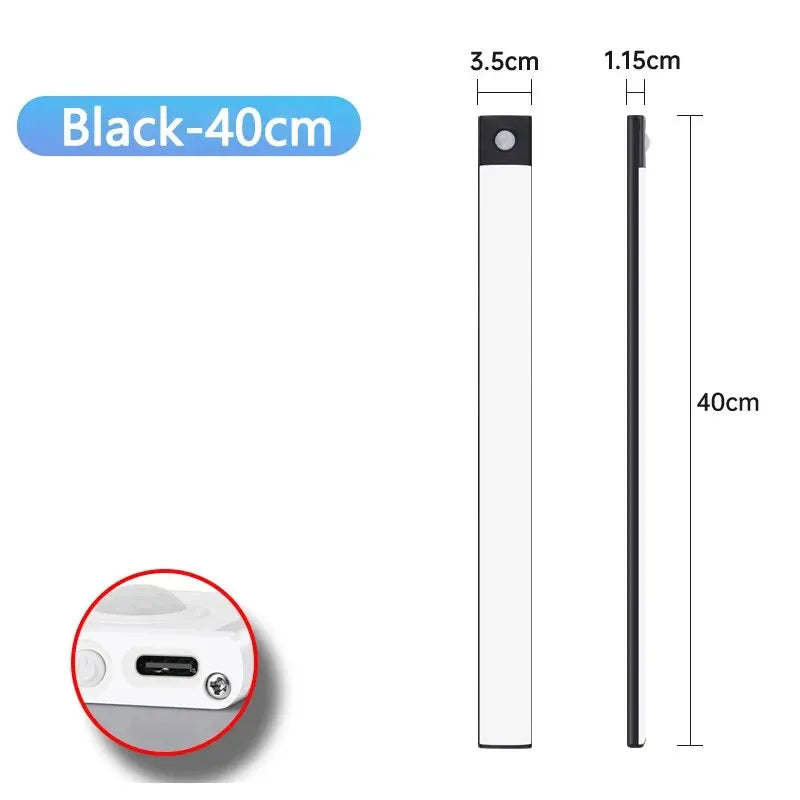 Wireless Rechargeable Motion Sensor Cabinet Light – USB LED Bar