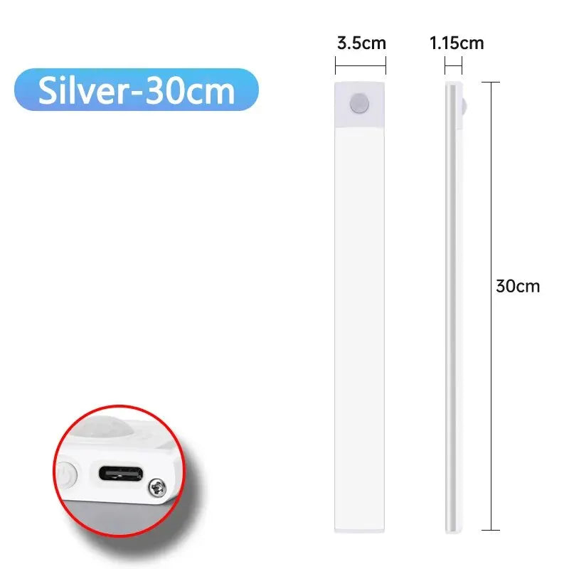 Wireless Rechargeable Motion Sensor Cabinet Light – USB LED Bar