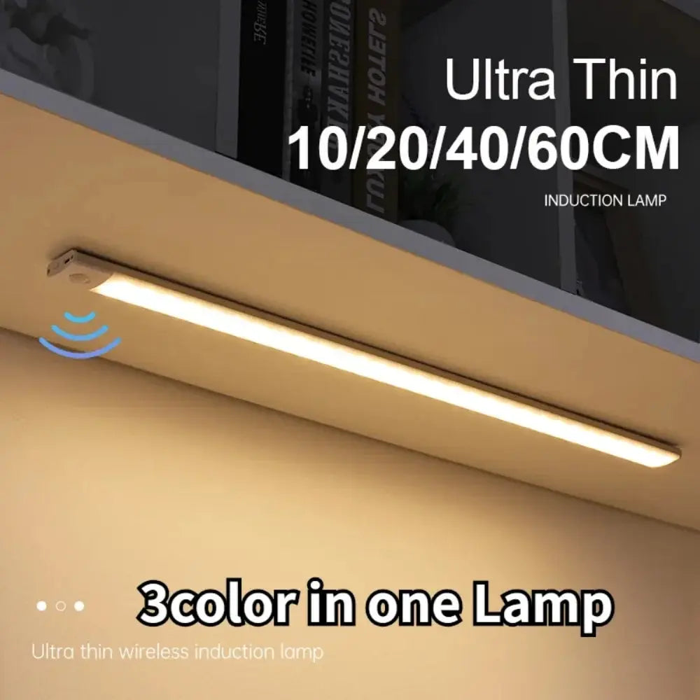 Wireless Rechargeable Motion Sensor Cabinet Light – USB LED Bar