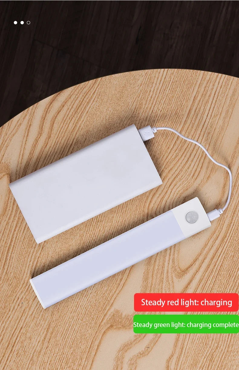 Wireless Rechargeable Motion Sensor Cabinet Light – USB LED Bar