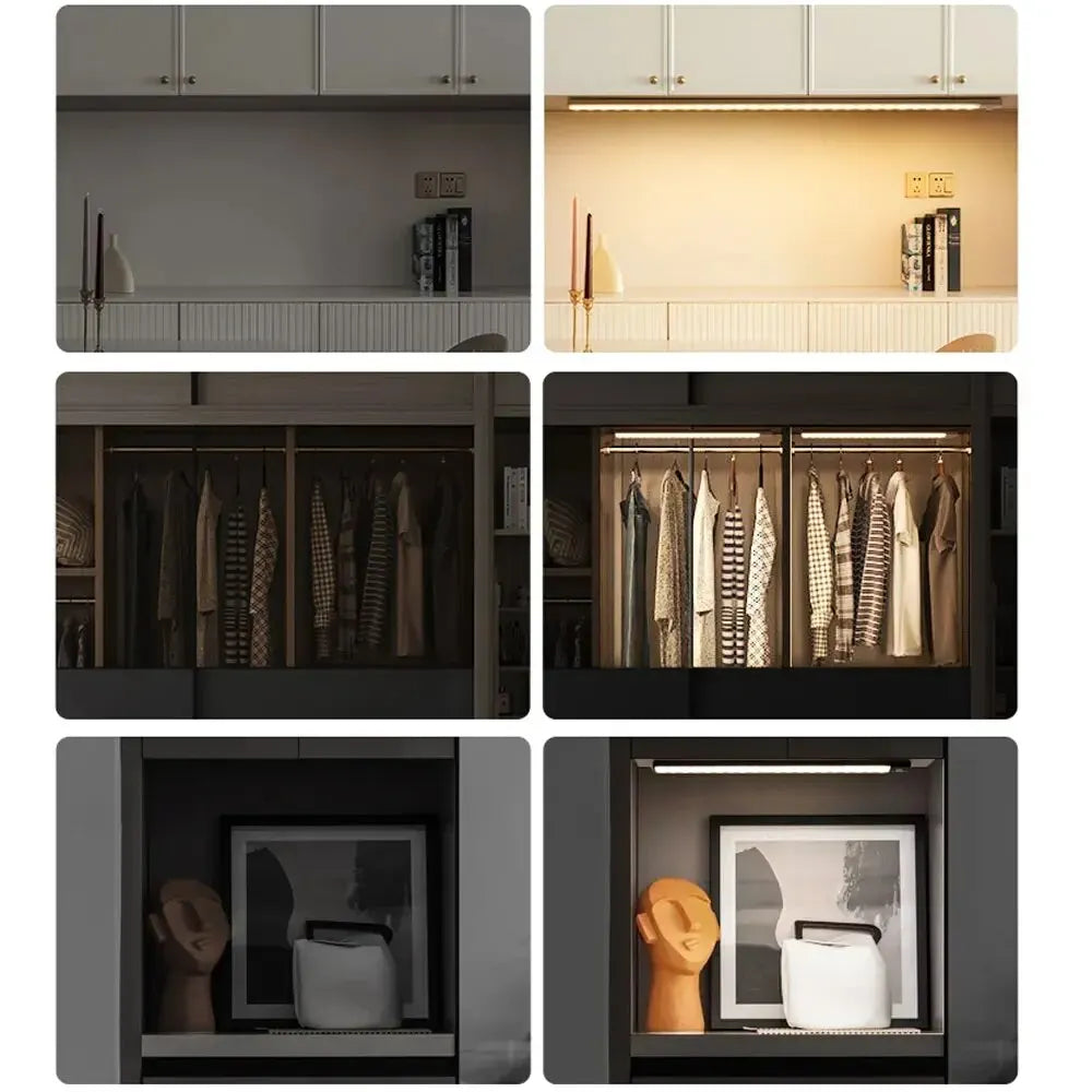 Wireless Rechargeable Motion Sensor Cabinet Light – USB LED Bar