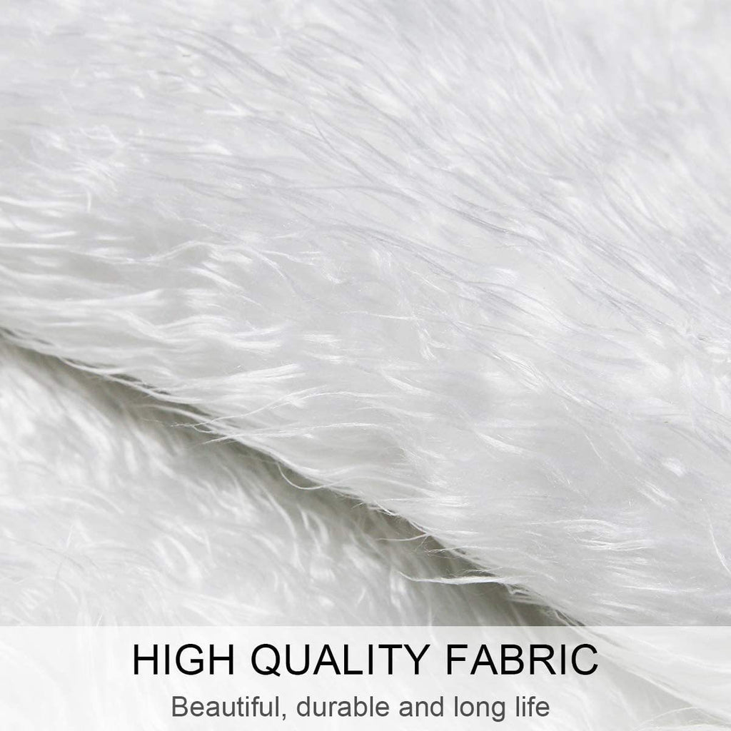 White Faux Fur Christmas Tree Skirt – 78–150cm
