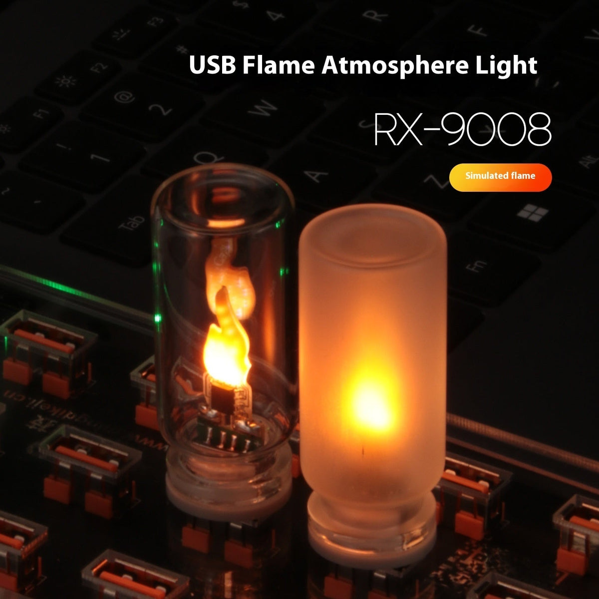 USB LED Flame Candle Light – Flickering Flameless Candle