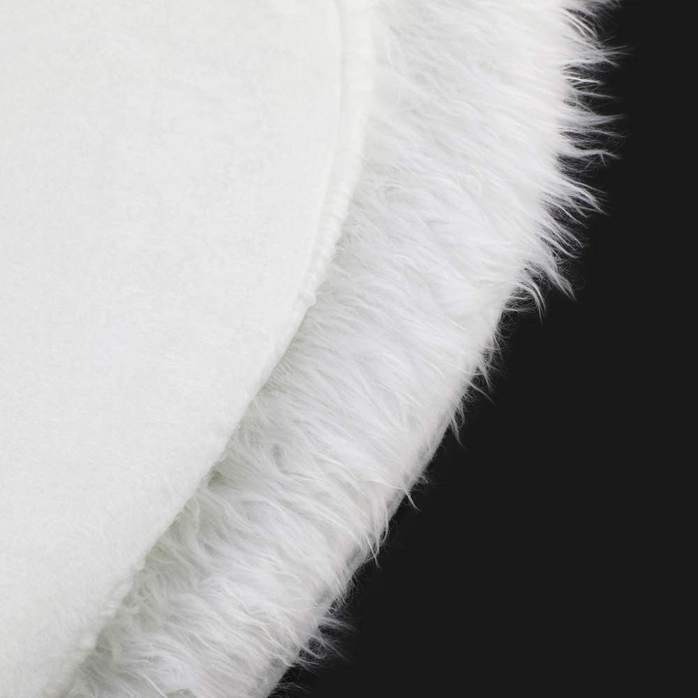 White Faux Fur Christmas Tree Skirt – 78–150cm