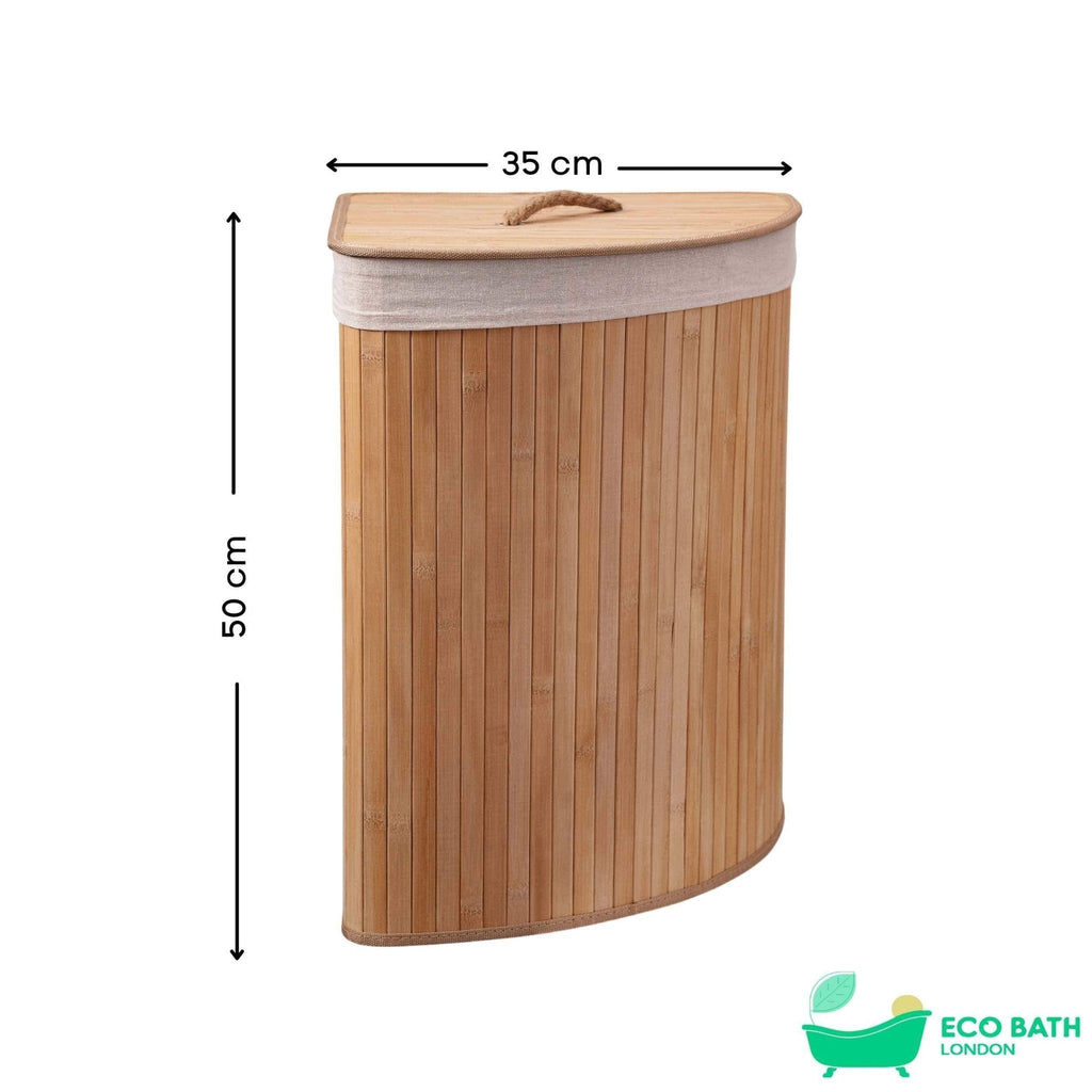 Eco Bath London Bamboo Laundry Basket with Lid – 55L