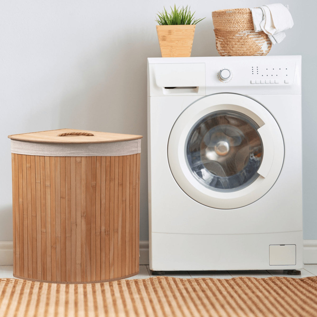 Eco Bath London Bamboo Laundry Basket with Lid – 55L