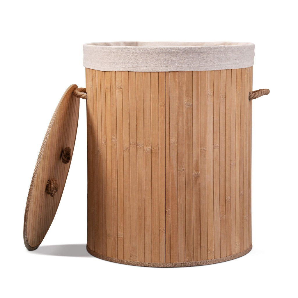 Eco Bath London Bamboo Laundry Basket with Lid – 55L
