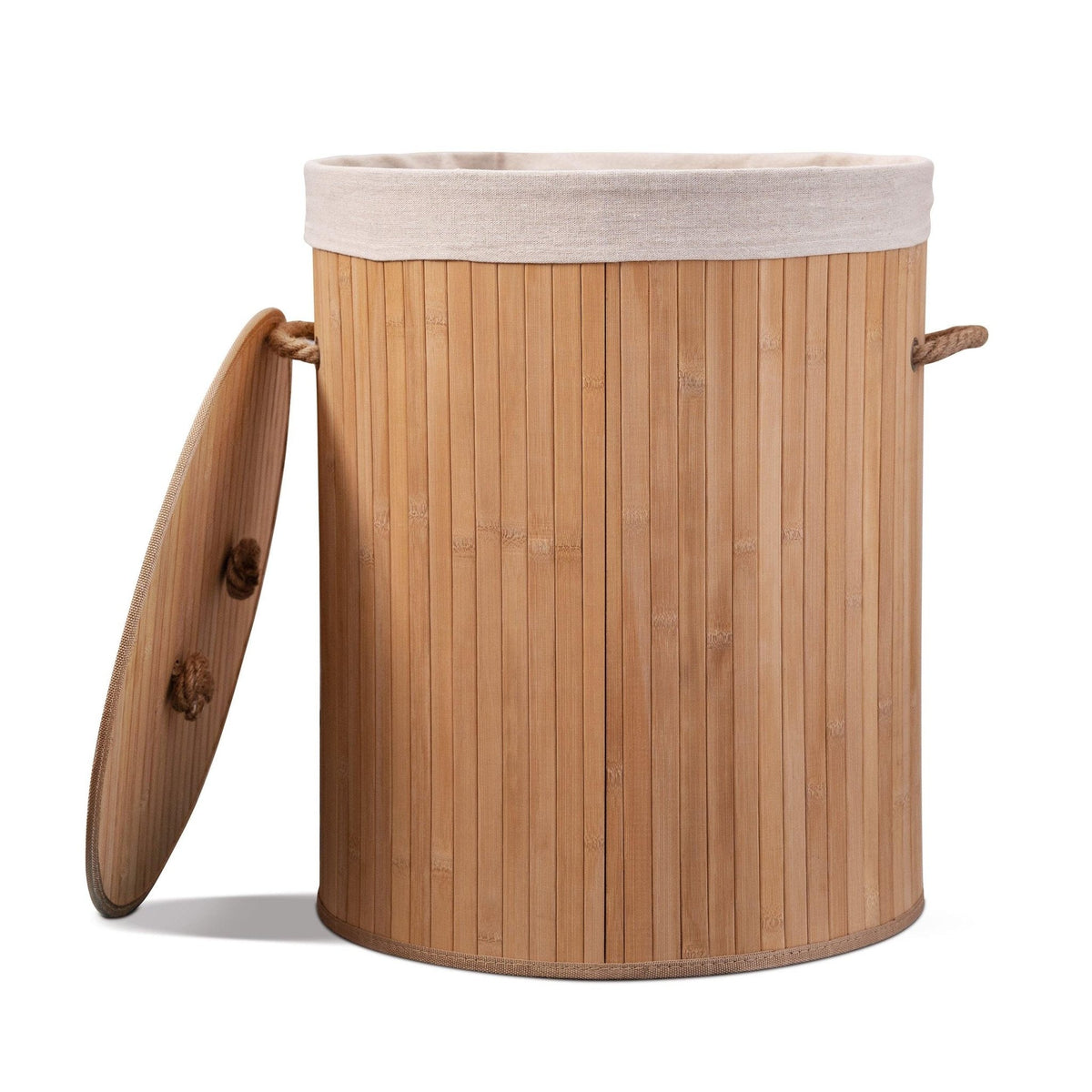 Eco Bath London Bamboo Laundry Basket with Lid – 55L