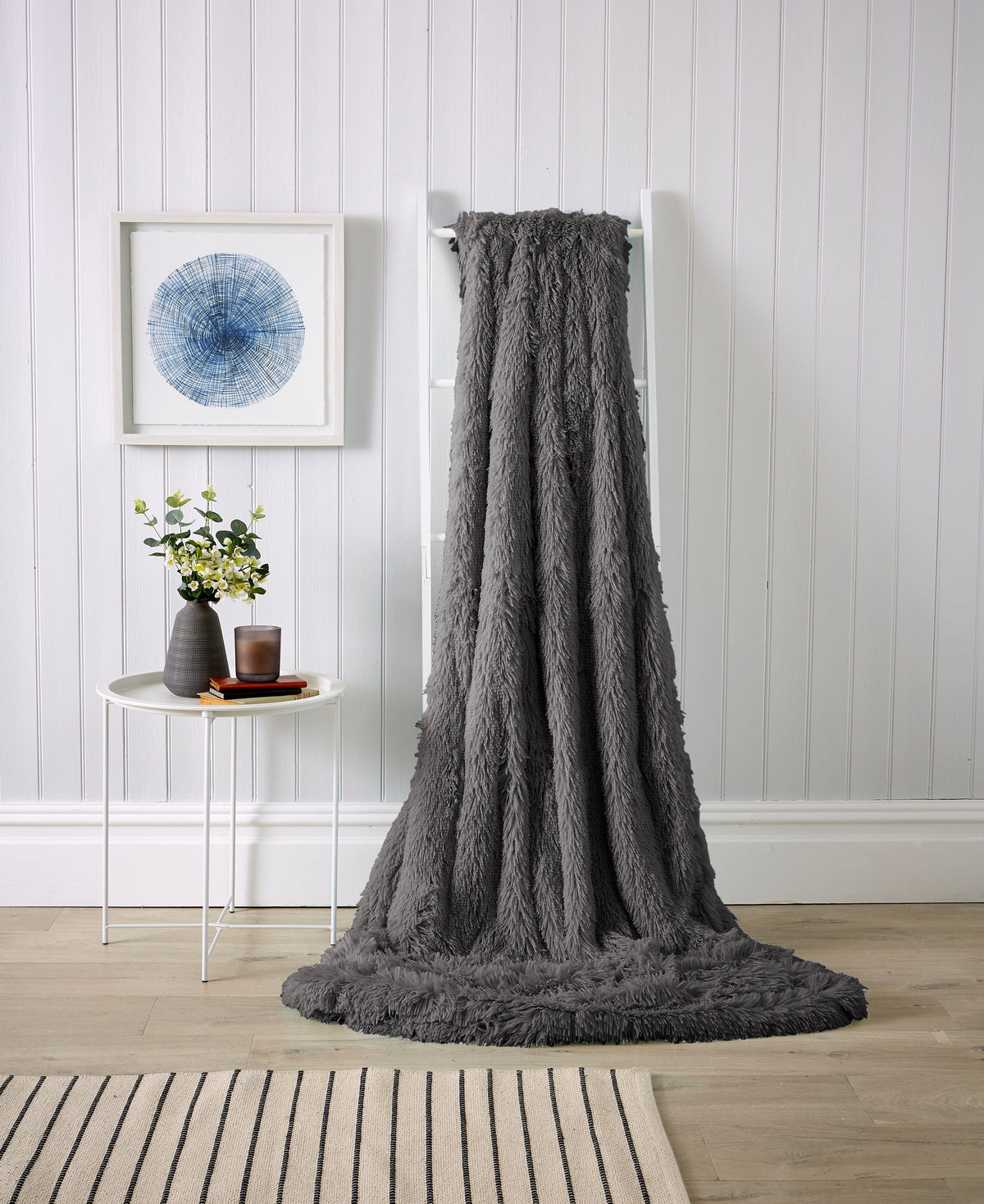 Olivia Rocco Chunky Faux Fur Fleece Throw Blanket – Sofa & Bed