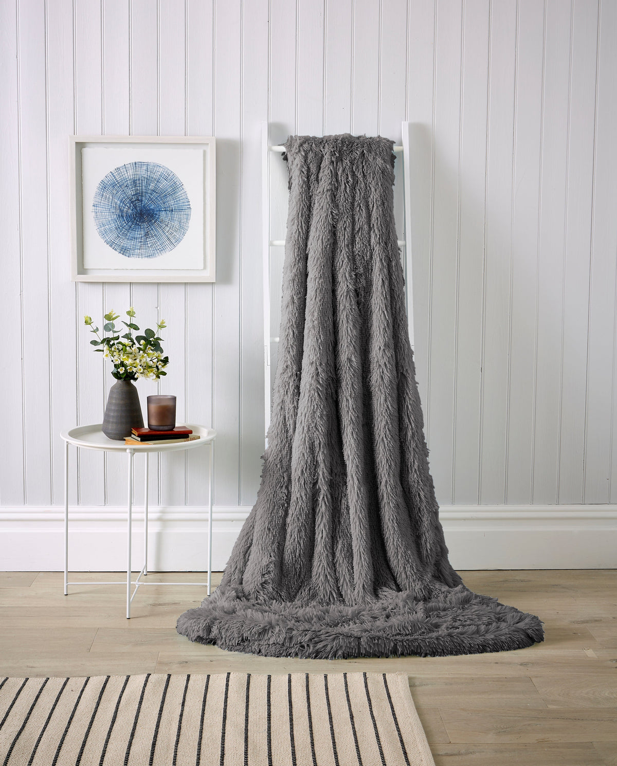 Olivia Rocco Chunky Faux Fur Fleece Throw Blanket – Sofa & Bed